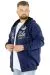 Erkek Sweat Kapşonlu Fermuarlı Riv 22522 İndigo INDIGO