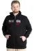 Big Tall Mens Sweatshirt Hooded Zippered Nautical 22523 Black