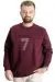 Big Size Mens Sweat Bis. Collar Workout 22530 Plum