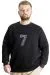 Big Size Mens Sweat Bis. Collar Workout 22530 Black