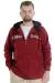 Big Tall Men's Sweatshirt Hooded Zipper 22531 Burgundy