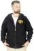 Big Tall Men's Sweatshirt Hooded Zipper Karmashek 22538 Black