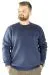 Erkek Sweatshirt Bisiklet Yaka Vintage 22543 İndigo INDIGO