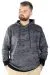 Erkek Sweat Kapşon Kanguru Kamuflaj 22547 İndigo INDIGO