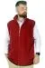 Big Tall Men Fleece Vest Stand Up Collar Zippered 22549 Burgundy