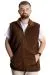 Man Polar Vest dog collar Zipper 22549 Brown