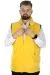 Big Tall Men Fleece Vest Stand Up Collar Zippered 22549 Yellow