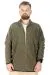 Big Tall Men Zippered Fleece Cardigan Standing Collar 22550 Khaki