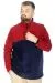 Erkek Sweat Polo Yaka Yarım Fermuarlı Polar 22552 Bordo BORDO