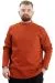 Big Size Long Arm Yarım Balıkçı knitwear 22558 Cinnamon