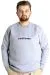 Men Sweatshirt Crew Neck CHNGYRMD 22565 Grey Melange