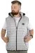 Big Size Men's Quilted Hooded Vest 22600 Grey