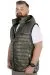 Big Size Men's Quilted Hooded Vest 22600 Khaki