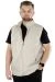 Big Size Men's Vest with Quilted Collar 22601 Beige