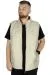 Big Size Men's Vest with Quilted Collar 22601 Gray