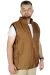Big Size Men's Vest with Quilted Collar 22601 Brown