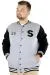 Big Tall Men College Coats  Stan 22615  Gray Melange