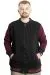 Big Size Mens College Coat 22618 Black-Plum