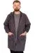 Plus Size Men's Raincoat Hooded 22700 Anthracite