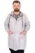 Plus Size Men's Raincoat Hooded 22700 Grey