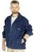 Big Size Men's Denim Coat Lopez 22800 Navy Blue