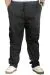 Big Tall Men Jeans Side Pockets Straight Leg Jogger Orchid 22916 Black