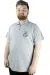 Büyük Beden Erkek T shirt Polo MDX Club 22305 Gri Melanj GRI