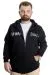 Big Size Sweat Hood Kanguru Zipper 22531 Black