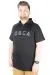 Büyük Beden Tshirt Kapşonlu DBCA 22119 Siyah SIYAH