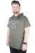 Büyük Beden Tshirt Kapşonlu Sky is Limit 22118 Haki HAKI