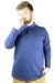 Büyük Beden Tshirt Polo U.Kol Cepli 22446 Indigo INDIGO