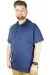 Büyük Beden Tshirt Reglan Kapşonlu 22117 Indigo INDIGO