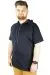 Büyük Beden Tshirt Reglan Kapşonlu 22117 Lacivert LACIVERT