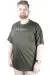Erkek T shirt Bis Yaka Oversize Dark Future 22190 Haki HAKI