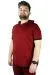 Erkek T shirt Kapşonlu Sweep Check 22136 Bordo BORDO