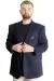Big Size Mens Mono Collar Classic Ceket 23025 Navy Blue