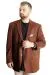 Big Size Mens Mono Collar Classic Ceket 23025 Taba