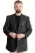 Big Size Mens Ceket Mono Collar Blazer 23026 Khaki