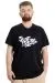 Big Size Mens V Collar T-shirt JUST 23032 Black