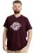 Big Size Mens T-Shirt V Collar MUSTANG 23034 Plum
