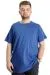 Big Size Mens T-Shirt Pis Collar Basic 23035 Indigo