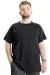 Big Size Mens T-Shirt Pis Collar Basic 23035 Black