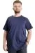 Big Size Mens T-Shirt Pis Collar Basic 23035 Tint Navy Blue