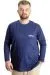 Big Size Mens T-Shirt Long Arm Crew Neck 23099 Indigo