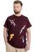 Big Size Mens T-Shirt RANDOM 23110 Plum