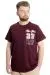 Big Size Mens T-Shirt NEW YORK 23113 Plum