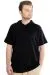 Big Size Mens T-Shirt Hoodie 23118 Black