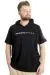 Big Size Mens T-Shirt Hoodie BORN TO BE WILD 23122 Black