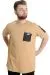 Big Size Mens T-Shirt CHNGYRMD 23123 Beige