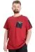 Big Size Mens T-Shirt CHNGYRMD 23123 Burgundy